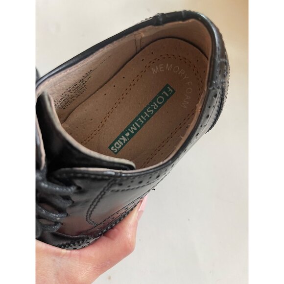 Florshein Midtown Little Boys Leather Oxfords Sz 13M Black - Picture 8 of 8
